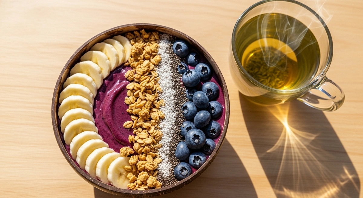 Un bol de granola sain et équilibré pour le petit-déjeuner